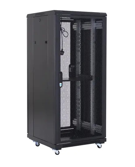 საკომუნიკაციო კარადა (რეკი) Finen, A36027 -  27U 600x1000 mm, წინა და უკანა პერფორირებული კარებით