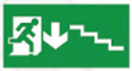 საევაკუაციო მიმართულების მაჩვენებელი კიბეები დაბლა, P, S-lite 30180 Double Faced, Surface mounted