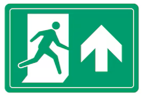 საევაკუაციო მიმართულების მაჩვენებელი მაღლა,E, S-lite 30180 Double Faced, Surface mounted