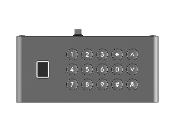 დომოფონის კლავიატურის და თითის ანაბეჭდის მოდული, Hikvision DS-KDM9633-FKP